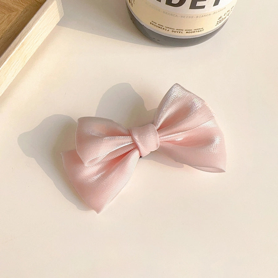 Girl'S Vacation Sweet Bow Knot Cloth Braid Hair Clip