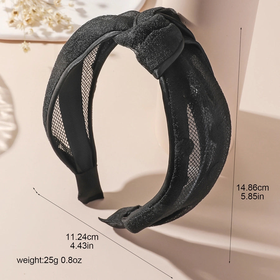 Women's Simple Style Knot Cloth Hollow Out Hair Band