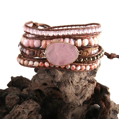 Vacation Geometric natural stone Beaded Chain Bracelets In Bulk