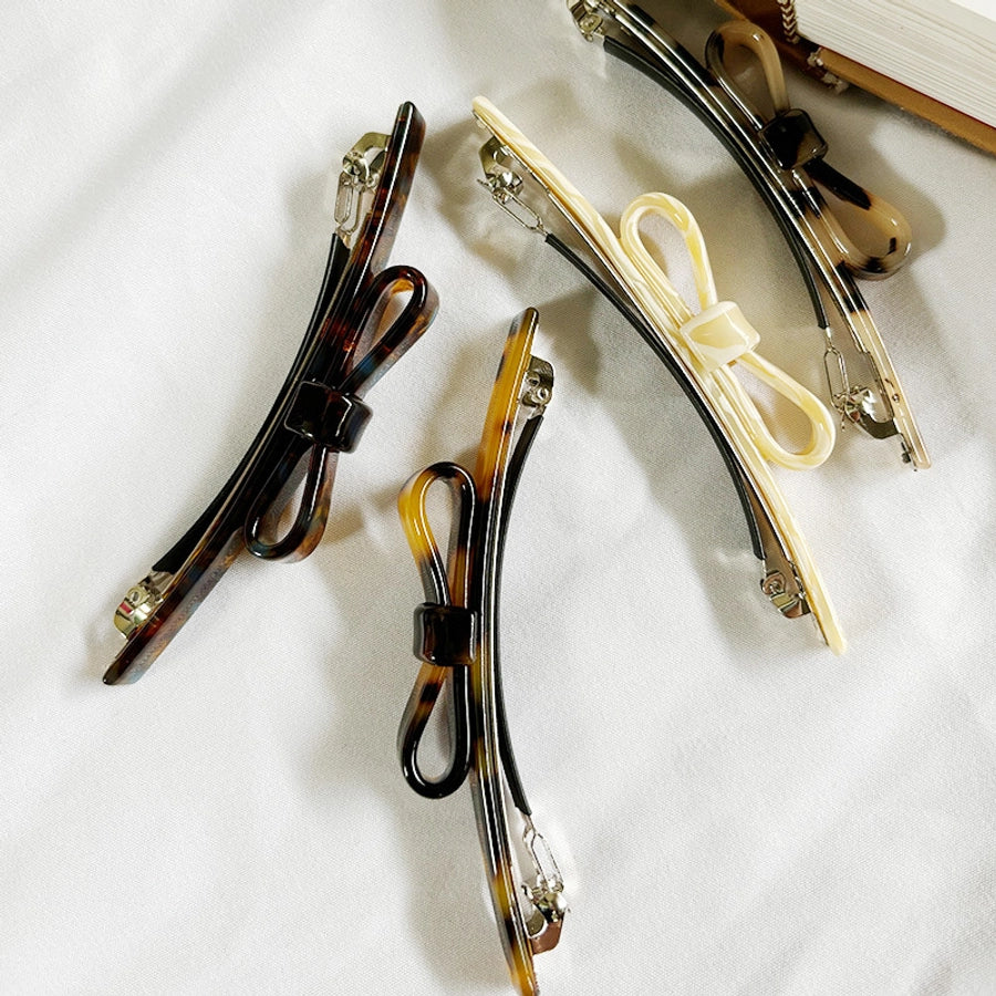 Women's IG Style Sweet Bow Knot Acetic acid sheets Handmade Hair Clip