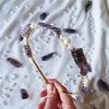 fashion square alloy inlay crystal hair band 1 piece