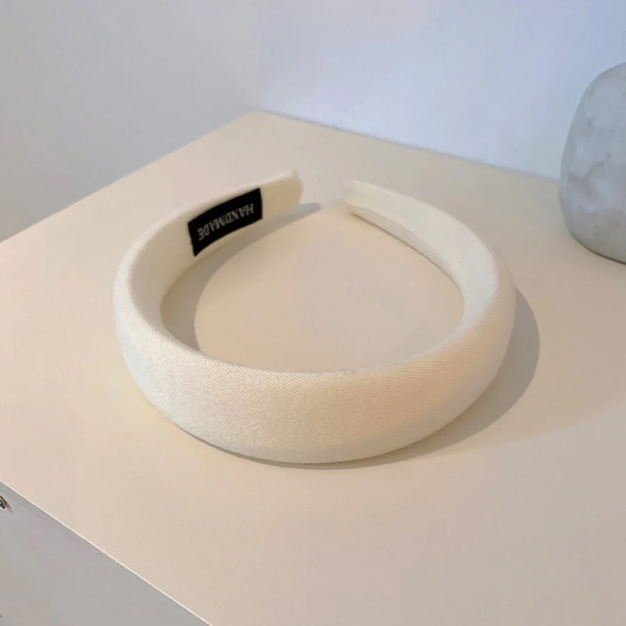 fashion plaid cloth handmade artificial pearls rhinestones hair band 1 piece