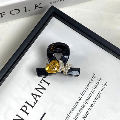 Women's Cute Sweet Simple Style Letter Flower Bow Knot Artificial Crystal Synthetic Resin Inlay Artificial Crystal Artificial Rhinestones Hair Clip