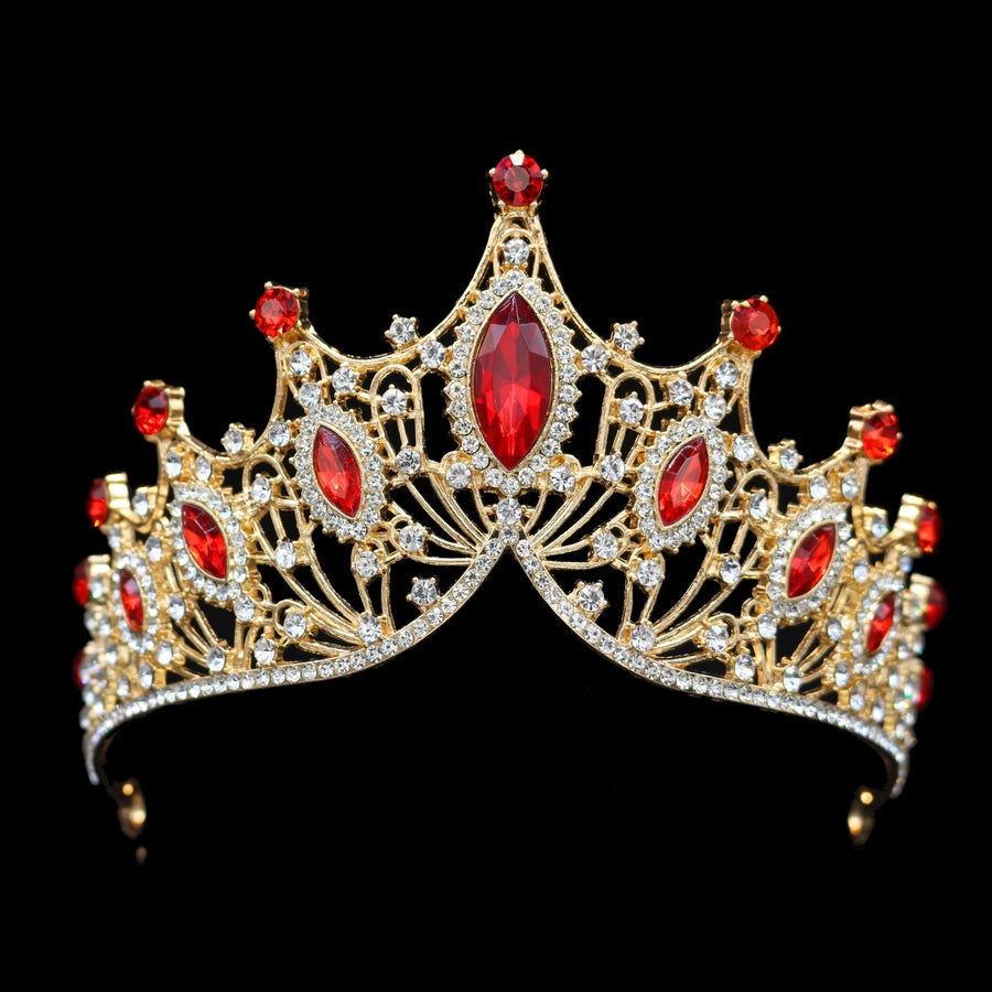 Women's Lady Crown Alloy Rhinestone Plating Hair Band