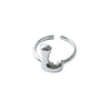 Copper Brass 18K Gold Plated Letter Open Rings
