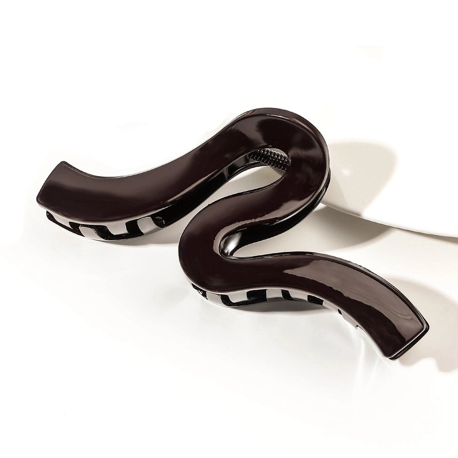 Women's IG Style Sweet Commute Waves Resin Metal Handmade Three-dimensional Hair Claws