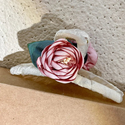 Cute Grab Clip Summer Hairpin Atmosphere Sense Rose Pink Flower Hair Grab Cherry Butterfly Plate Hair Grab Edge Hairpin
