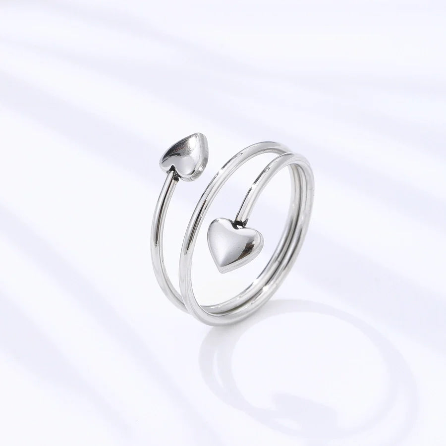 Jewelry Simple Style Geometric 304 Stainless Steel Polishing Open Rings