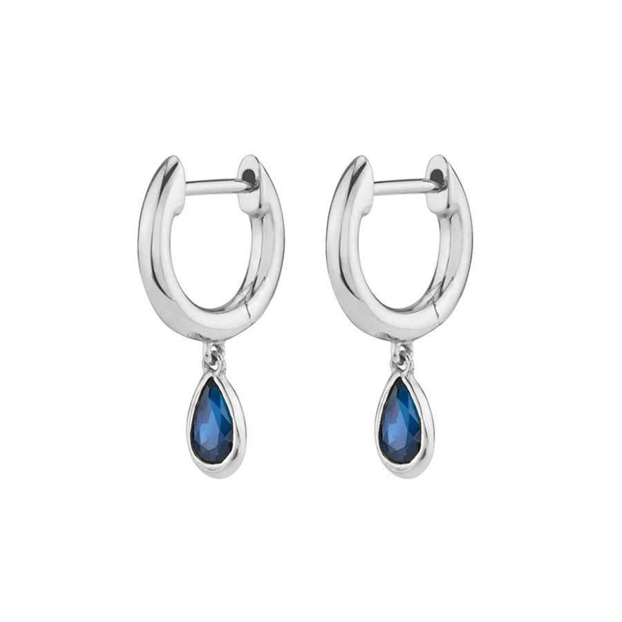 1 Pair IG Style Water Droplets Inlay Copper Zircon Gold Plated Drop Earrings