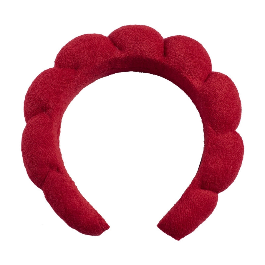 simple style color block towel velvet hair band