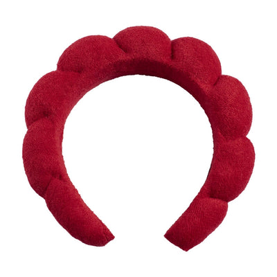 simple style color block towel velvet hair band