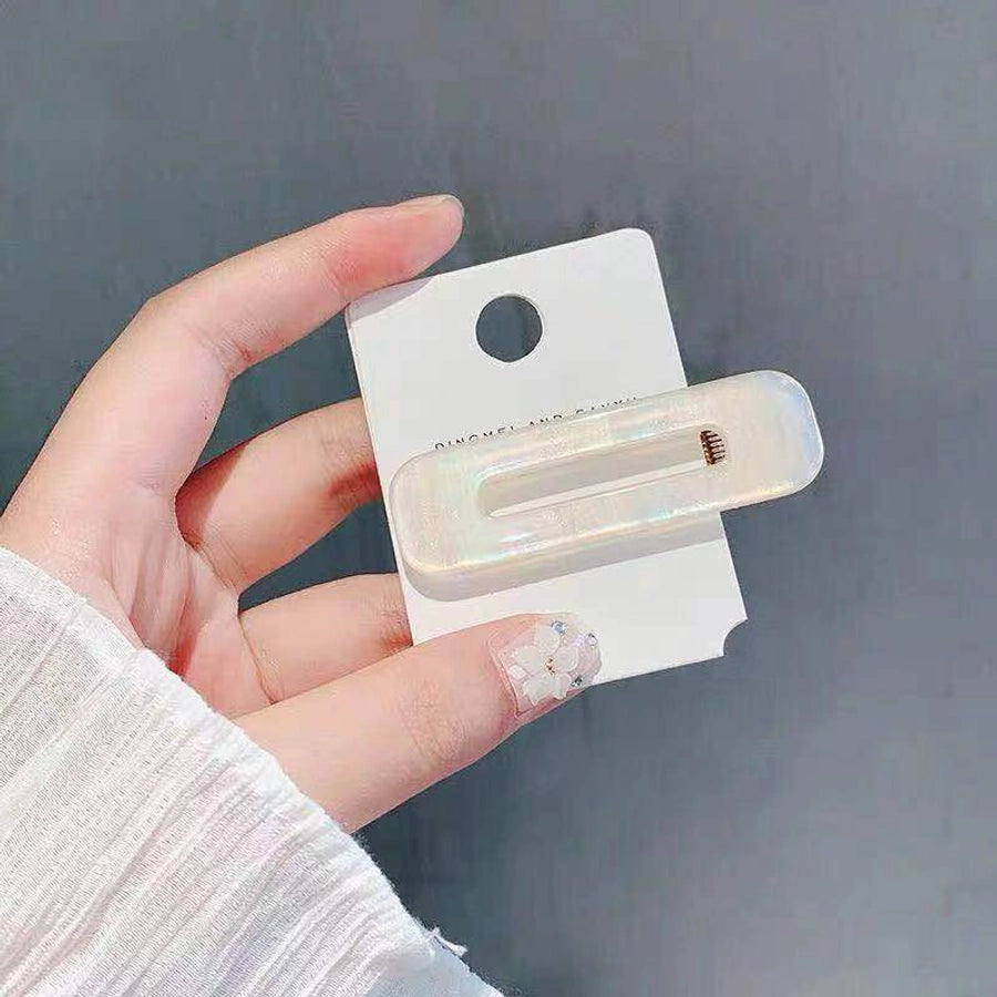 simple style square arylic hair clip