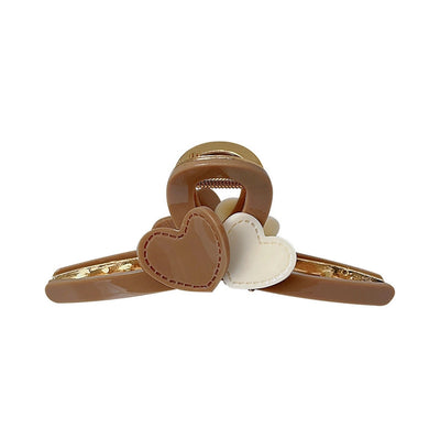 Women's IG Style Sweet Heart Shape Alloy Hair Claws