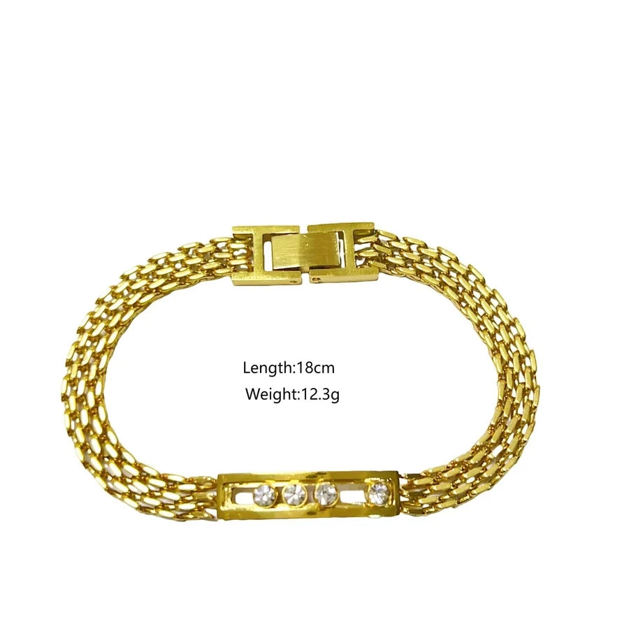 Elegant Streetwear Geometric Titanium Steel Cuff Bracelets Bracelets In Bulk