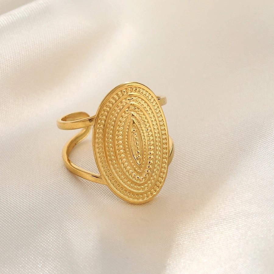 Jewelry Simple Style Commute Geometric 304 Stainless Steel Plating Open Rings