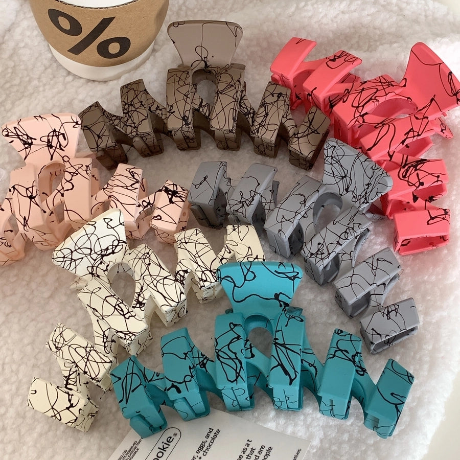 simple style artistic lines plastic hair claws