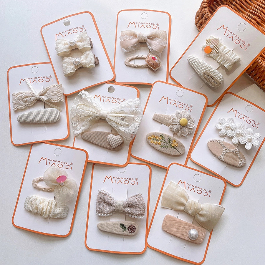 kid's elegant cartoon cloth bowknot hair clip