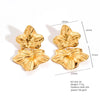 1 Pair Retro French Style Classic Style Geometric Flower 304 Stainless Steel Artificial Pearls 18K Gold Plated Imitation Gold  Ear Studs