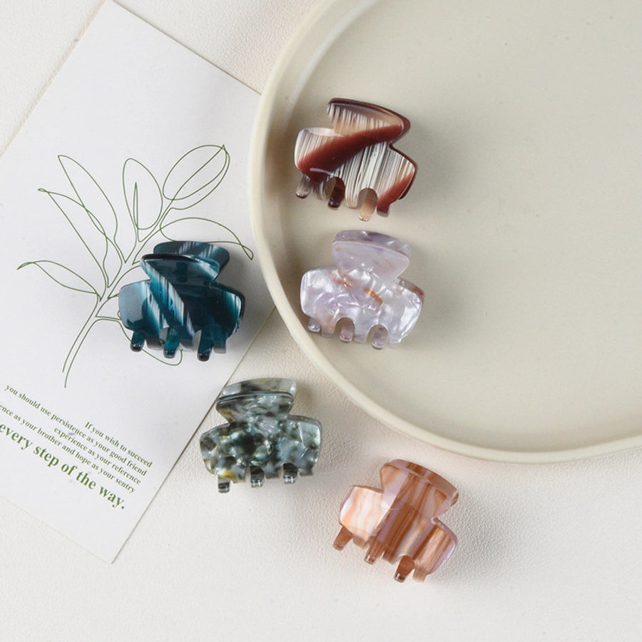 Women's Simple Style Marble Plastic Hair Claws
