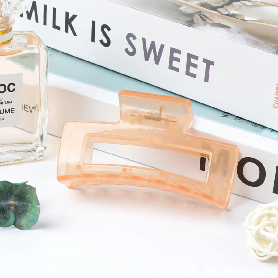 simple style rectangle arylic plating hair claws 1 piece