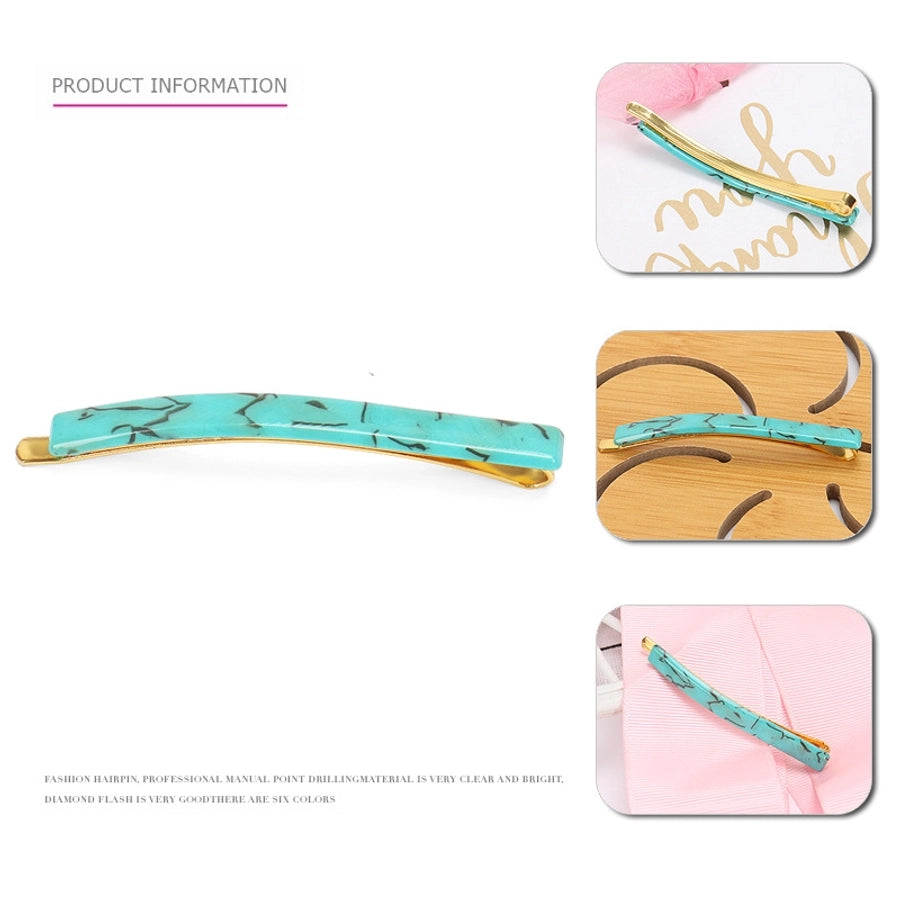 japanese style colorful acetic acid sheets hair clip 1 piece