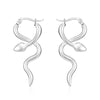 1 Pair IG Style Snake 304 Stainless Steel Earrings
