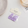 simple style solid color metal hollow out hair clip