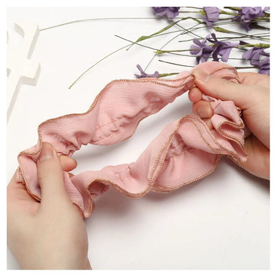 Women's Pastoral Solid Color Cloth Hair Tie