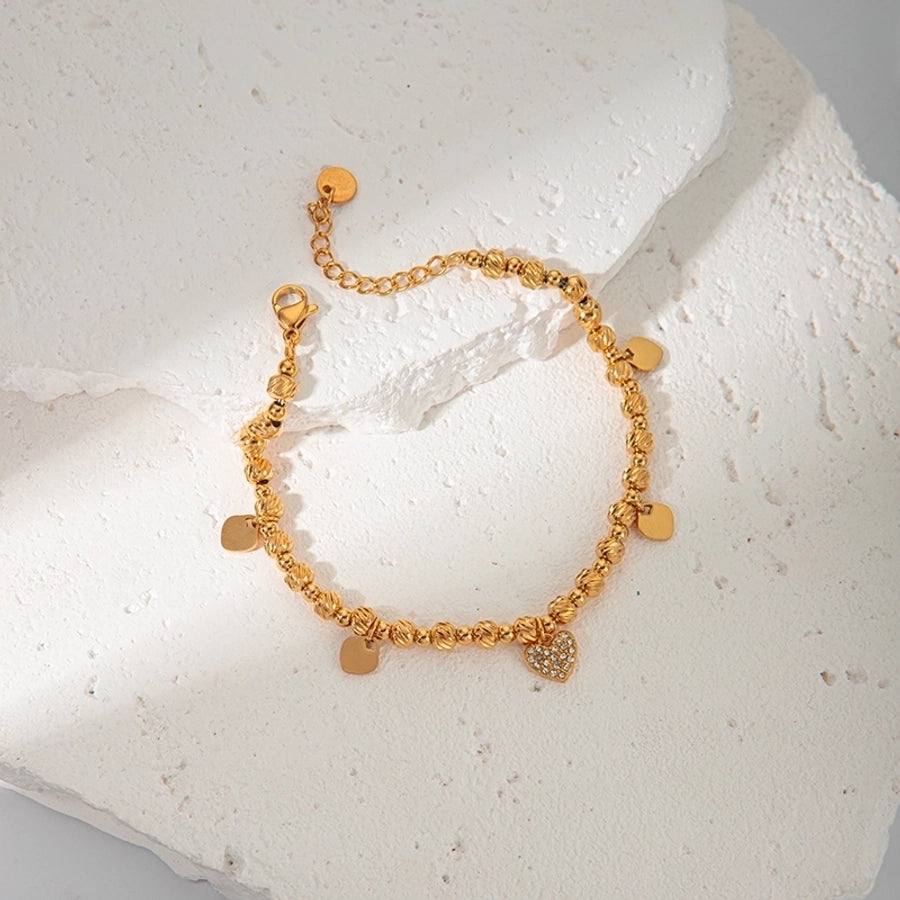 Casual Vacation Sweet Twist 304 Stainless Steel 14K Gold Plated Bracelets In Bulk