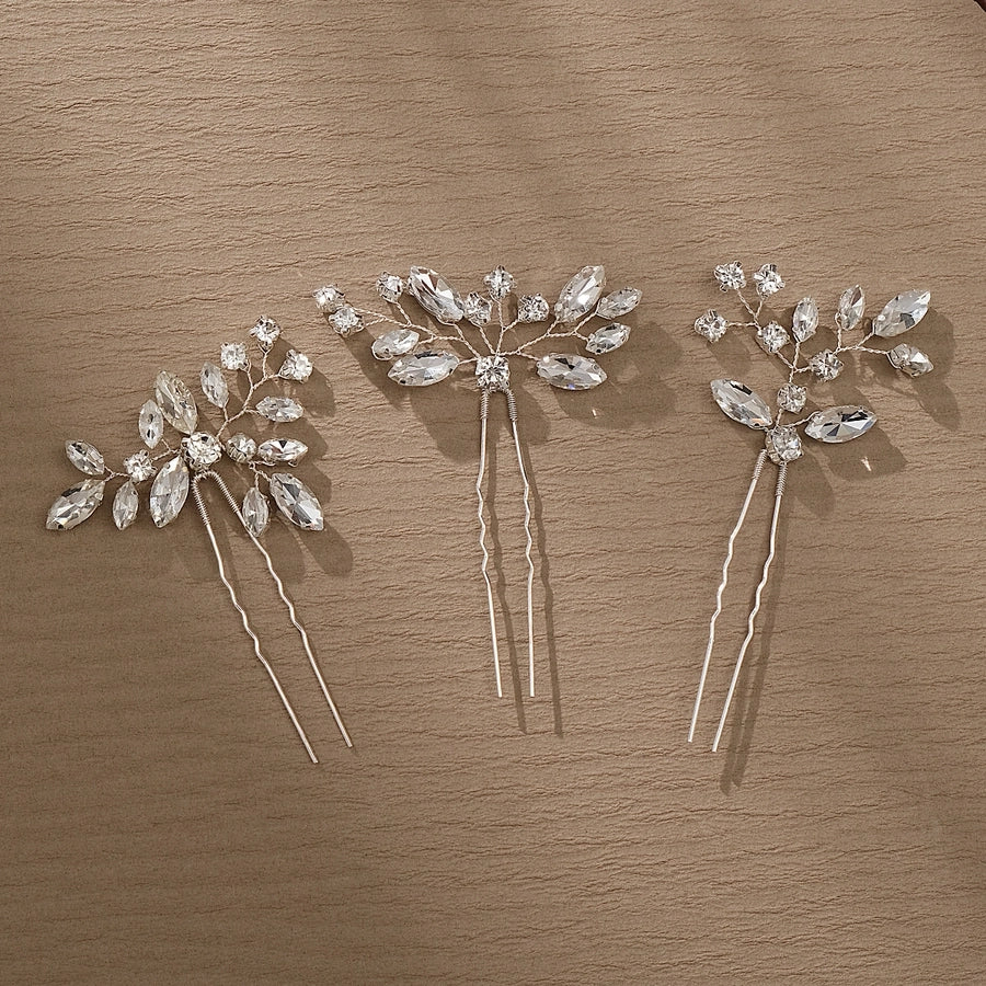 Antique U-shaped Hairpin Hair Accessories Simple Rhinestone Pin Hairpin Photography Portrait High-end Hair Hairpin