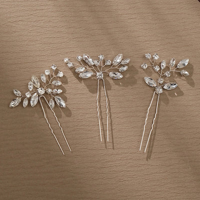 Antique U-shaped Hairpin Hair Accessories Simple Rhinestone Pin Hairpin Photography Portrait High-end Hair Hairpin
