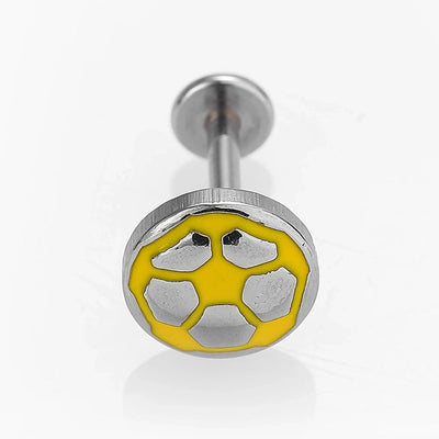 1 Piece Lip Rings Cute Football Fish 316L Stainless Steel  Polishing Epoxy Lip Rings Ear Cartilage Rings & Studs Nose Rings & Studs