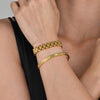 IG Style French Style Classic Style Devil's Eye 304 Stainless Steel 18K Gold Plated Zircon Bracelets Bangle In Bulk