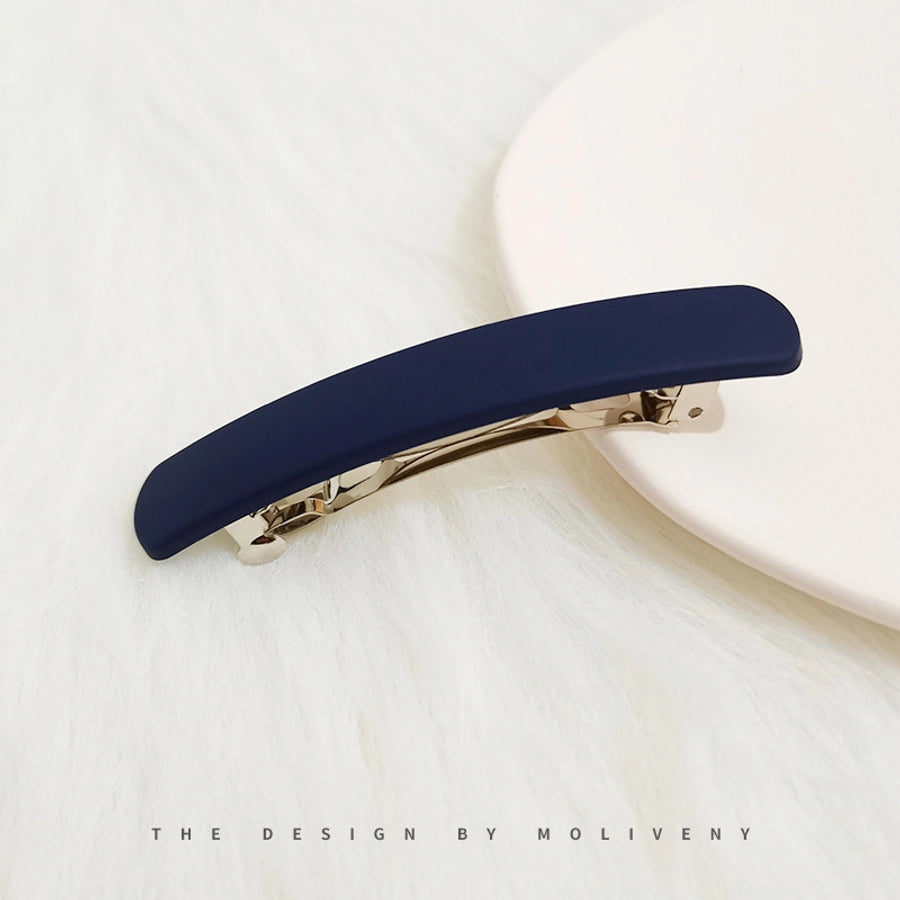 fashion solid color stainless steel plastic resin hair clip 1 piece