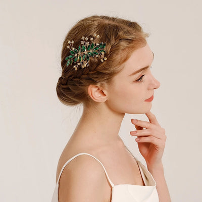 Women's Simple Style Classic Style Color Block Copper Inlay Rhinestones Insert comb