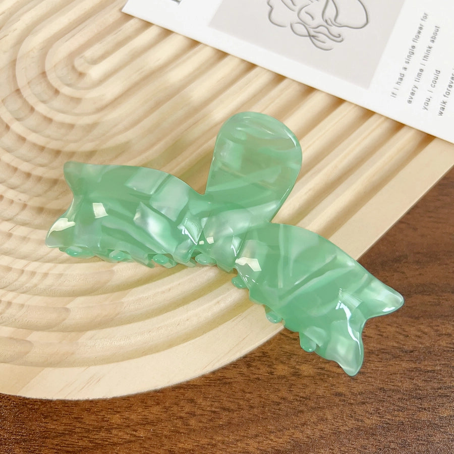 Women's Elegant Color Block Acetic acid sheets Bowknot Hair Claws