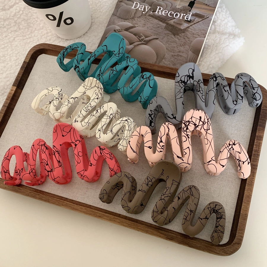 simple style artistic lines plastic hair claws