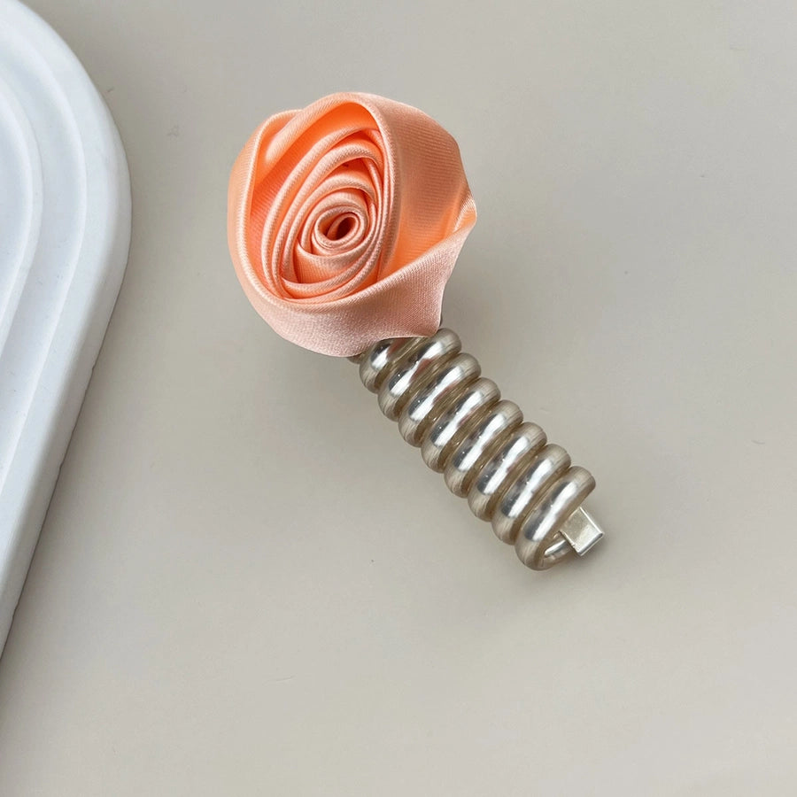 Women's Elegant Simple Style Rose Plastic Hair Tie