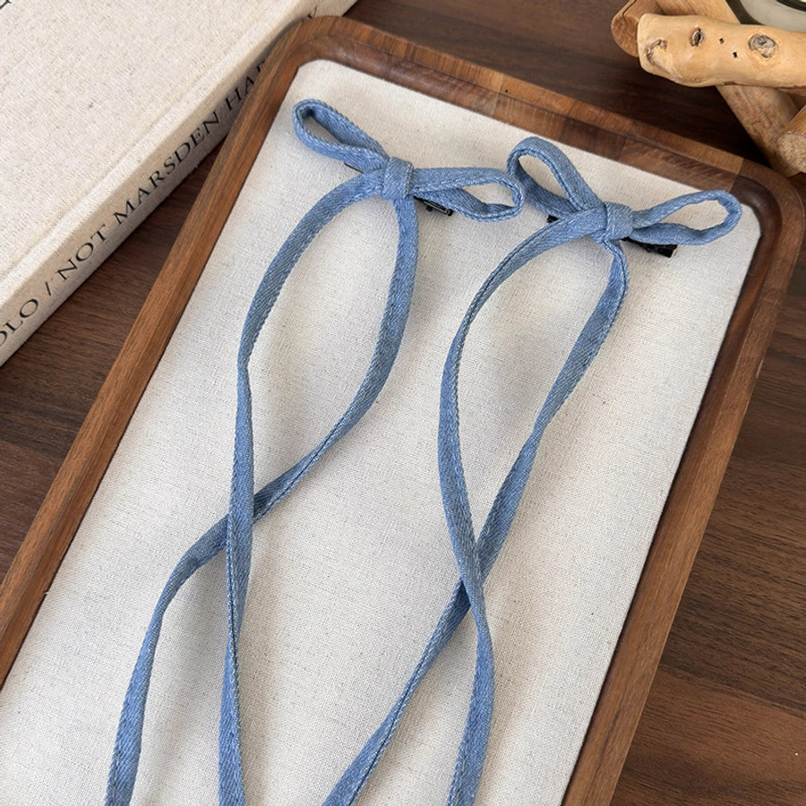 Women's Casual Preppy Style Artistic Bow Knot Alloy Cloth Hair Clip