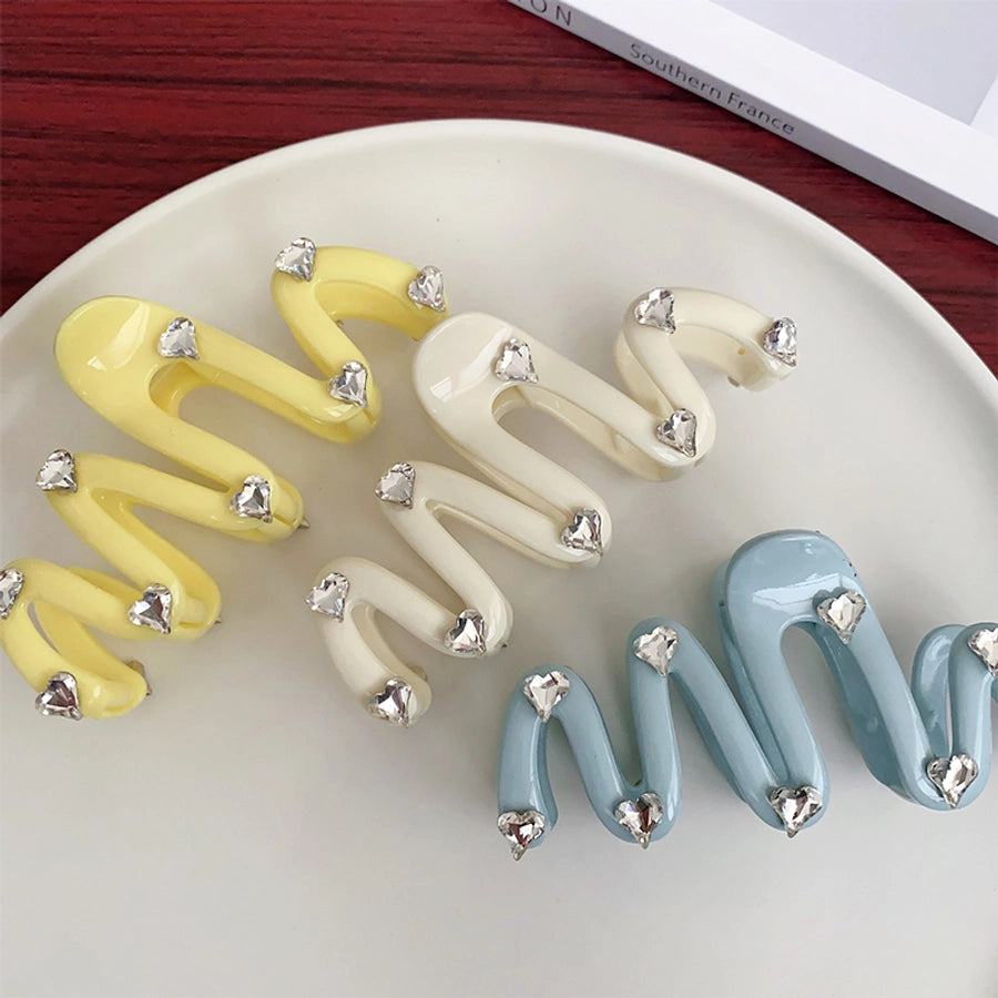 cute solid color arylic hair claws