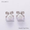 1 Pair Elegant Streetwear Bow Knot Plating Copper Zircon Drop Earrings Ear Studs