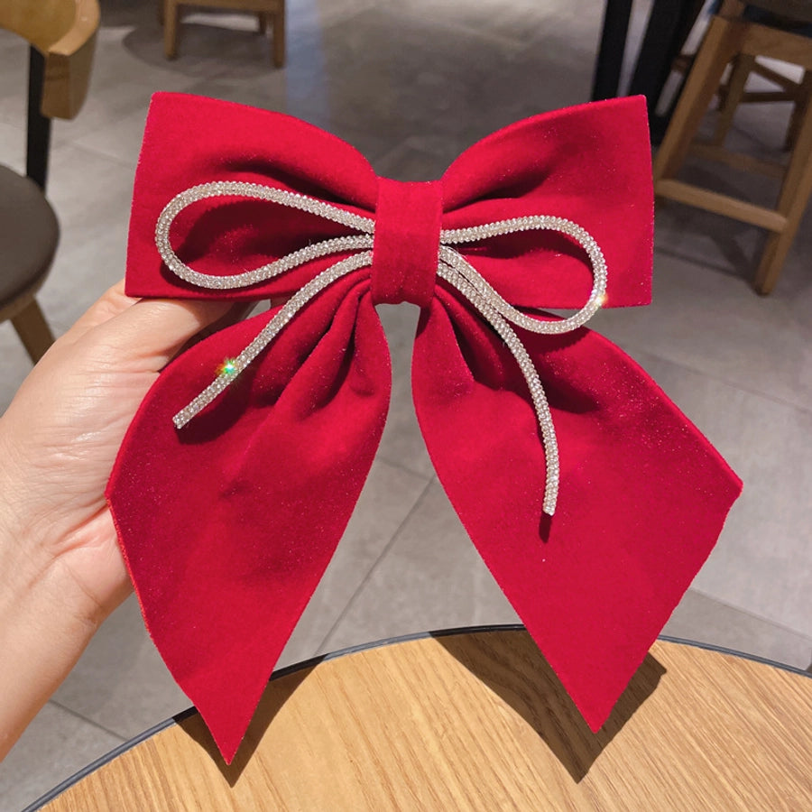 fashion bow knot cloth hair clip 1 piece