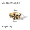 Jewelry IG Style Simple Style Classic Style Flower 304 Stainless Steel 18K Gold Plated Rings