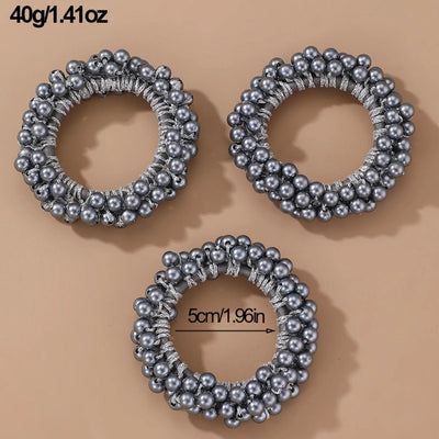 Women's Fairy Style Sweet Simple Style Round Imitation Pearl Beaded Artificial Pearls Hair Tie