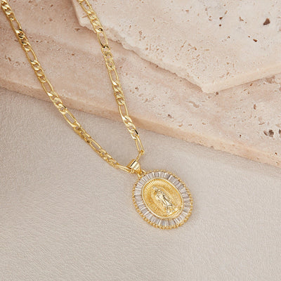 Jewelry French Style Simple Style Geometric Copper 14K Gold Plated Pendant Necklace