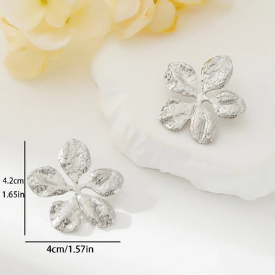1 Pair Exaggerated Simple Style Oversized Flower Butterfly 304 Stainless Steel Ear Studs