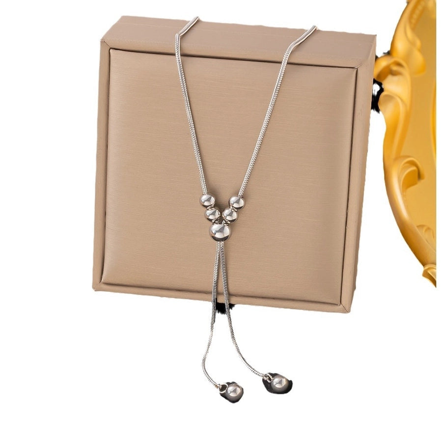 Jewelry Sweet Solid Color Titanium Steel Plating Pendant Necklace