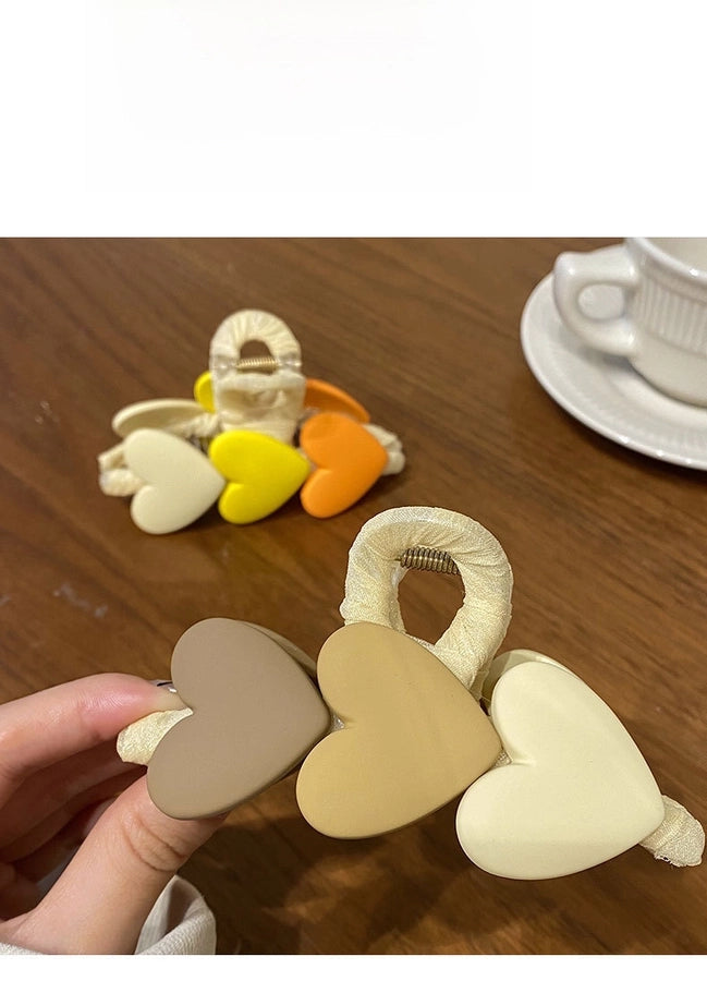 Online celebrity Korean style gradient love back head temperament female hairpin summer simple sweet  shark clip grip