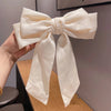 fashion bow knot cloth pearl hair clip 1 piece