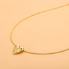 Jewelry Simple Style Heart Shape 304 Stainless Steel Zircon 18K Gold Plated Pendant Necklace